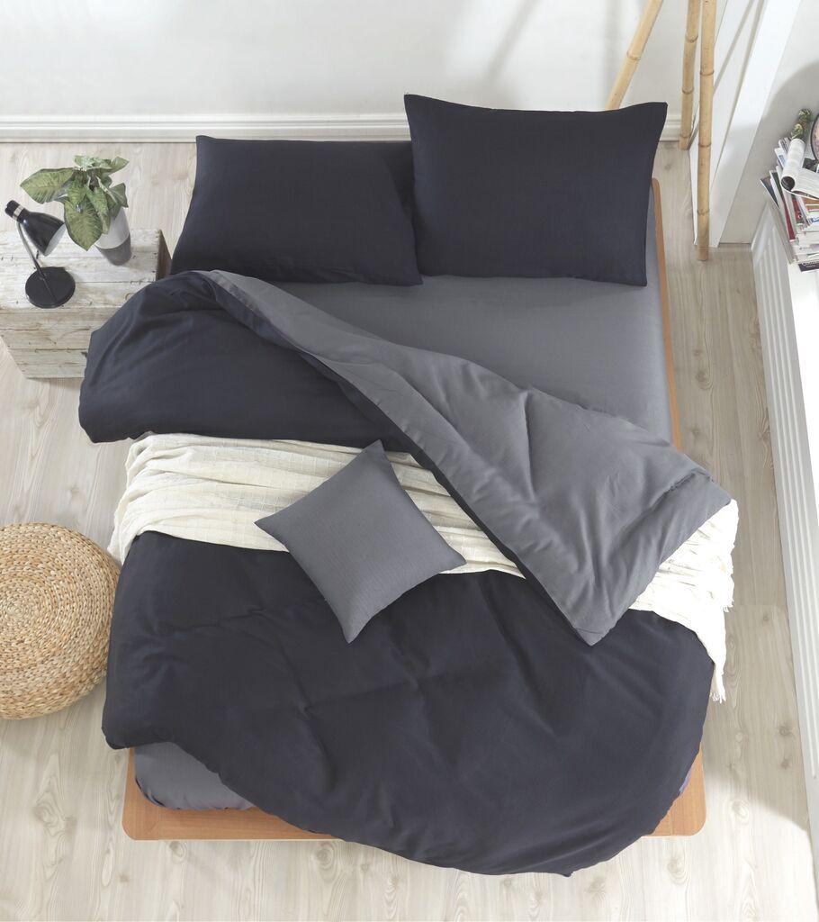 L'essentiel Maison set posteljine Mix, 220x240 cm, crno-tamno siva