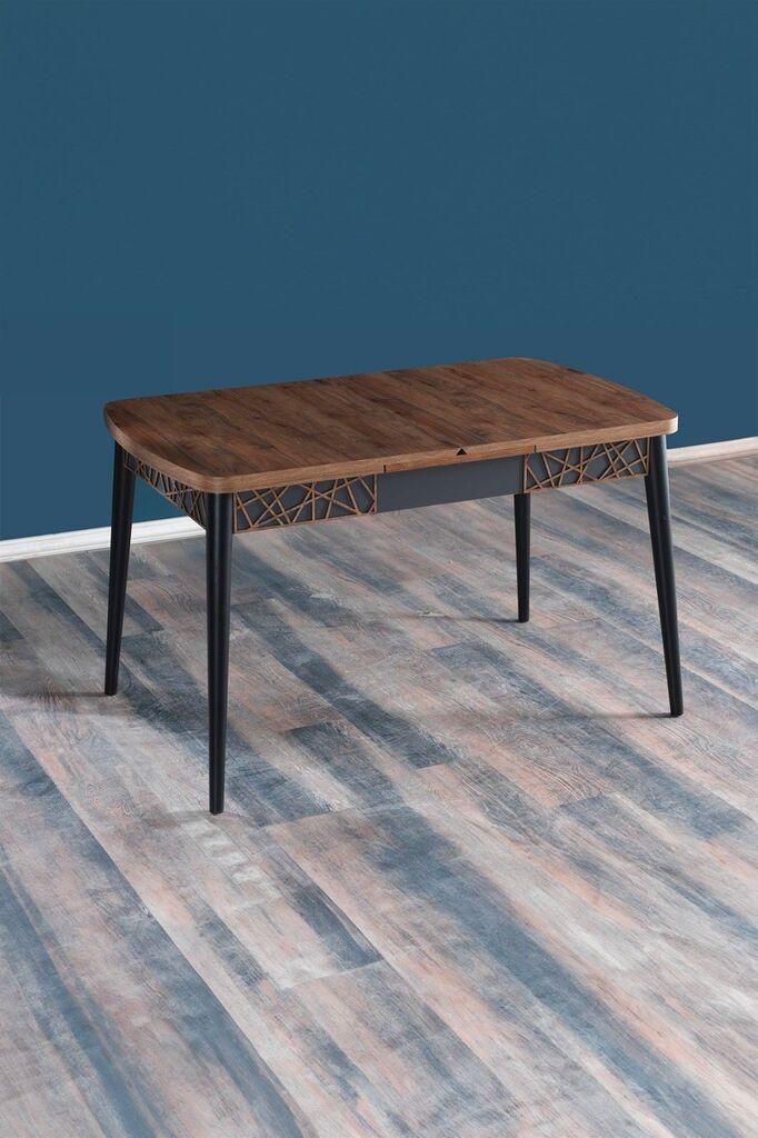 Hanah Home Razvlačivi trpezarijski sto s motivom Amalfi, 131,5-170x76,5 cm, Orah
