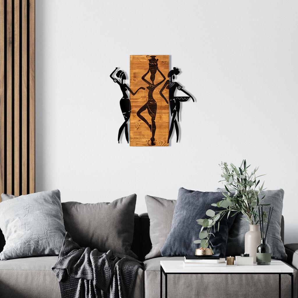 Wallity Zidna dekoracija Afrička, 54x58 cm, Smeđa boja