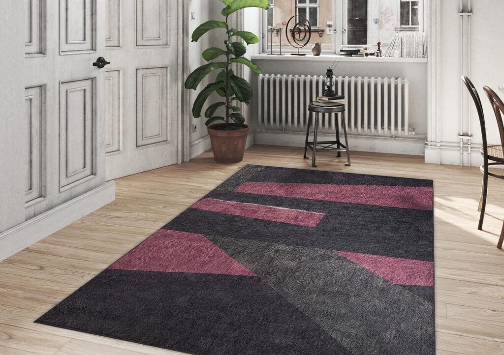 Conceptum Hypnose tepih Ada Gonul -AL 367, 140x190 cm, antracit-roza
