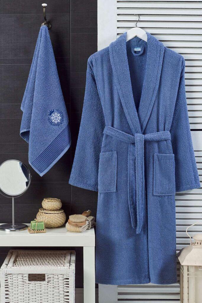 L'essentiel Maison Set Bademantil s ručnikom Cora, Indigo