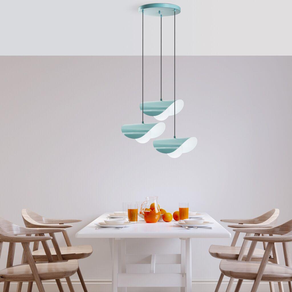 Opviq Luster Vatoz-Nus-6141, 75-112cm, 50 cm, 3xE27, Tirkizna
