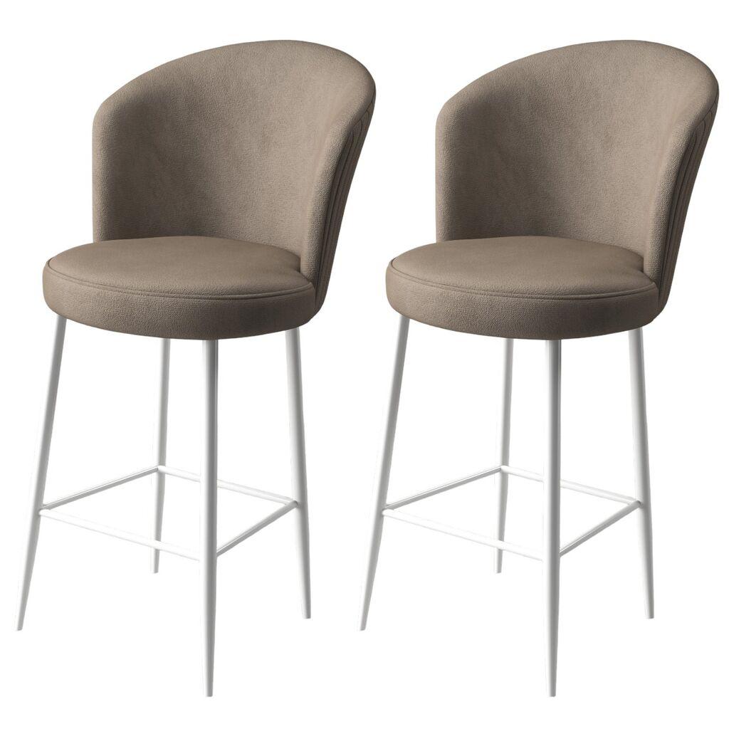 Hanah Home set barskih stolica Fora, 2 dijela, bež-bijela