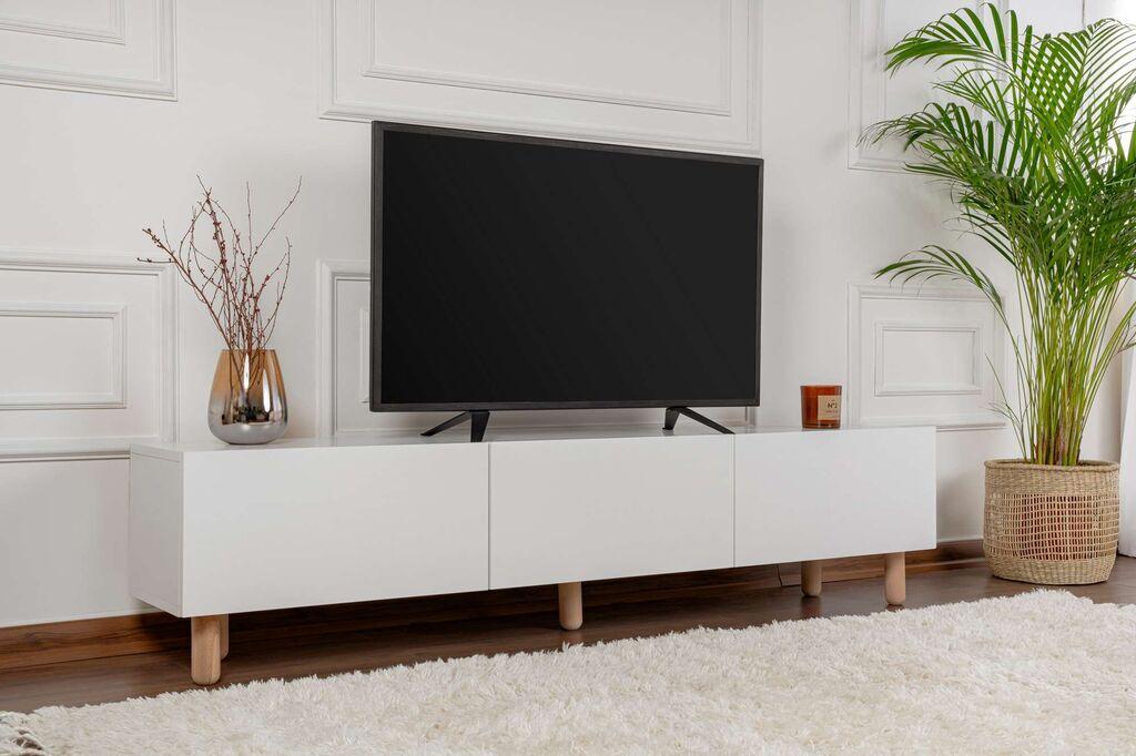 Hanah Kućna TV komoda Alvin, 180x42x31,4 cm, Bijela