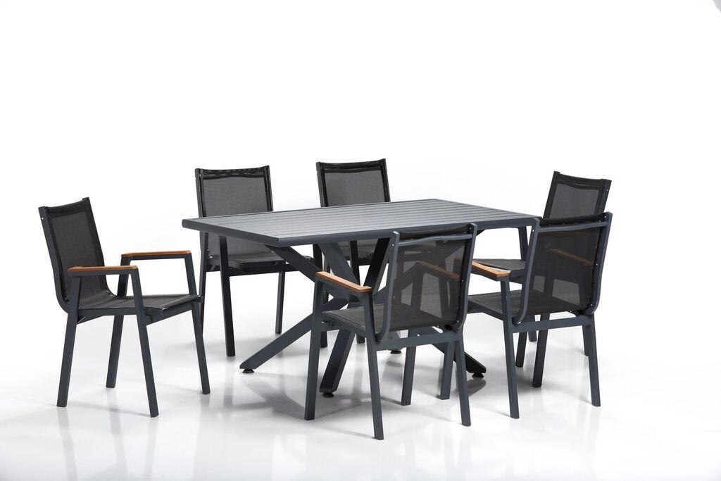Hanah Home Set vrtnog nameštaja Sydney 1, Crni