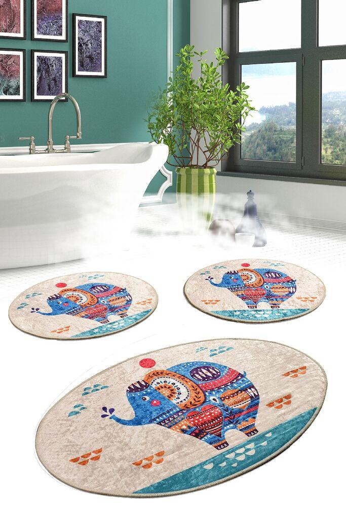 L'essentiel Maison Set od 3 kupaonska tepiha Colorful