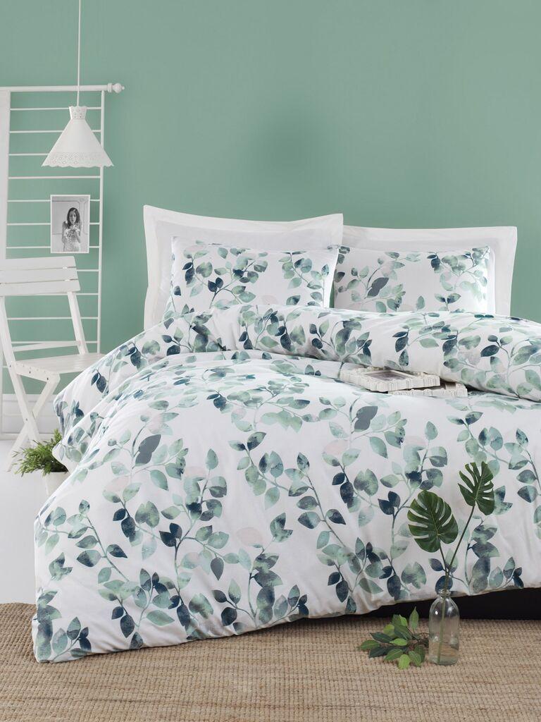 L'essentiel Maison Sabine set posteljine, 200x220 cm, zeleno-bijeli