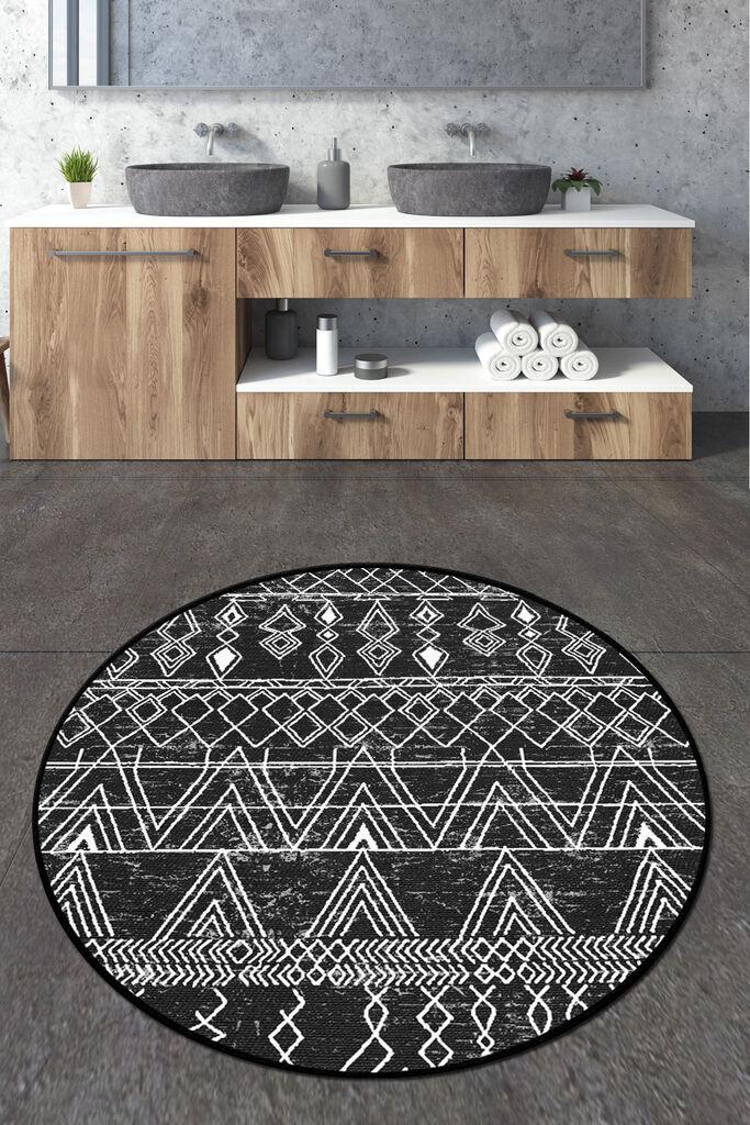 L'essentiel Maison Kupaonska prostirka Straordinario, 100 cm, Crno-bijela
