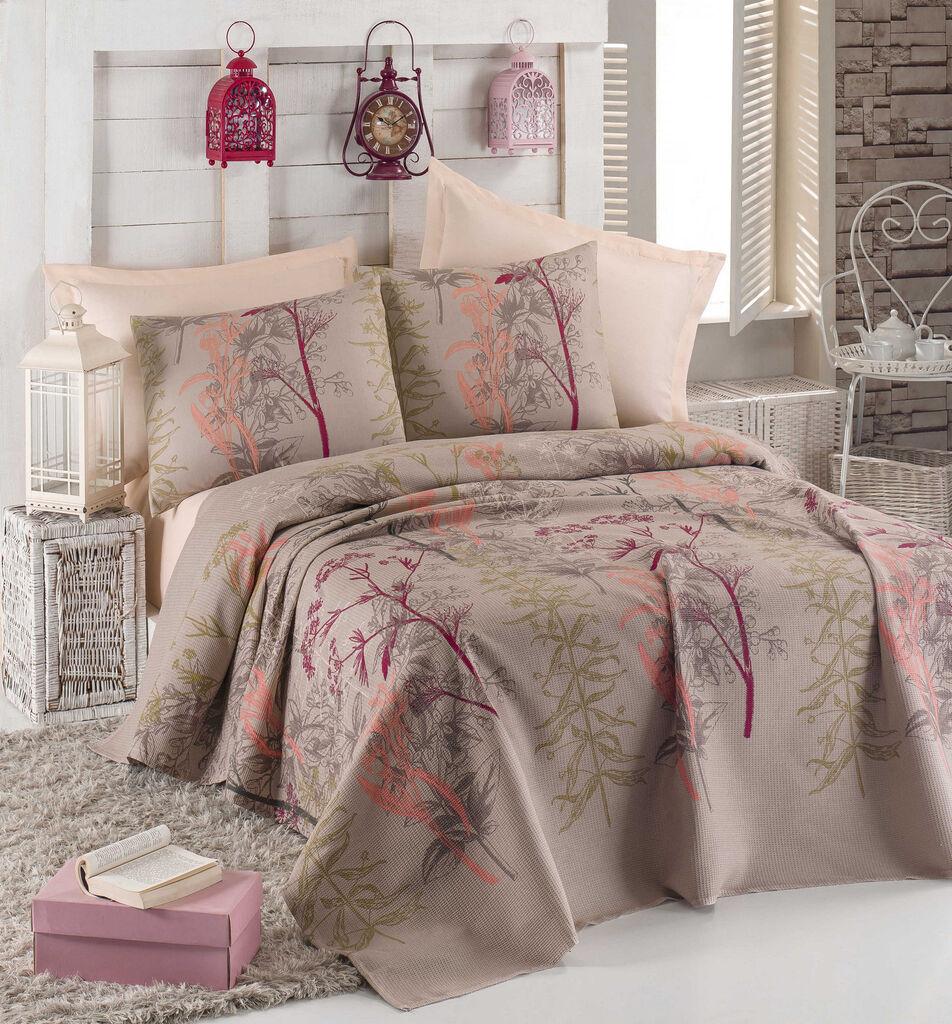 L'essentiel Maison Urla set prekrivača i jastučnice, 160x230 cm, Smeđa