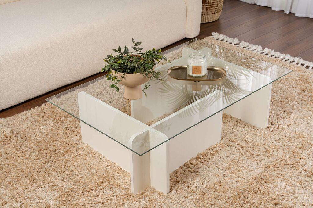 Nordure Klub sto Flavio, 105x30x65cm, Bijeli