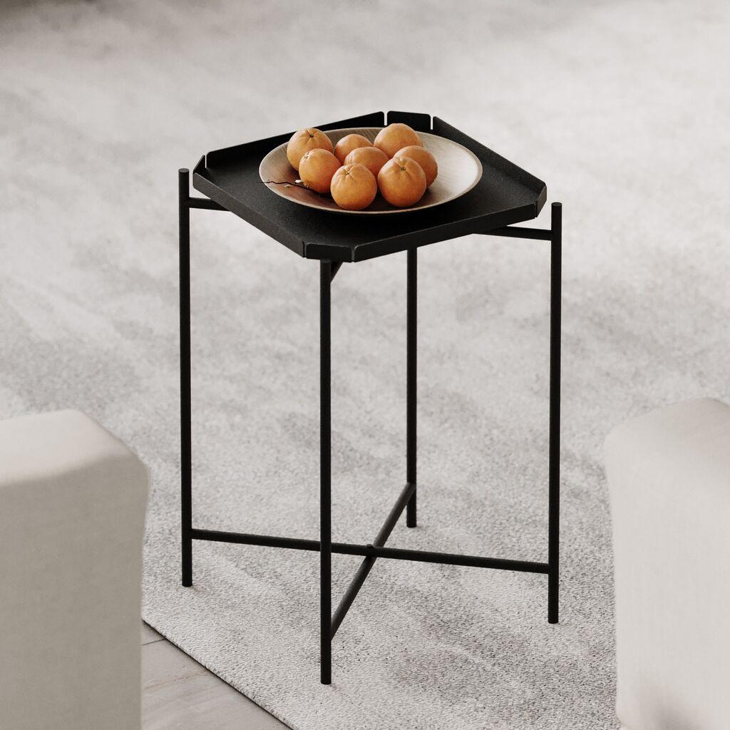 Hanah Home Club sto Shb-008, 46x56x46 cm, Crni