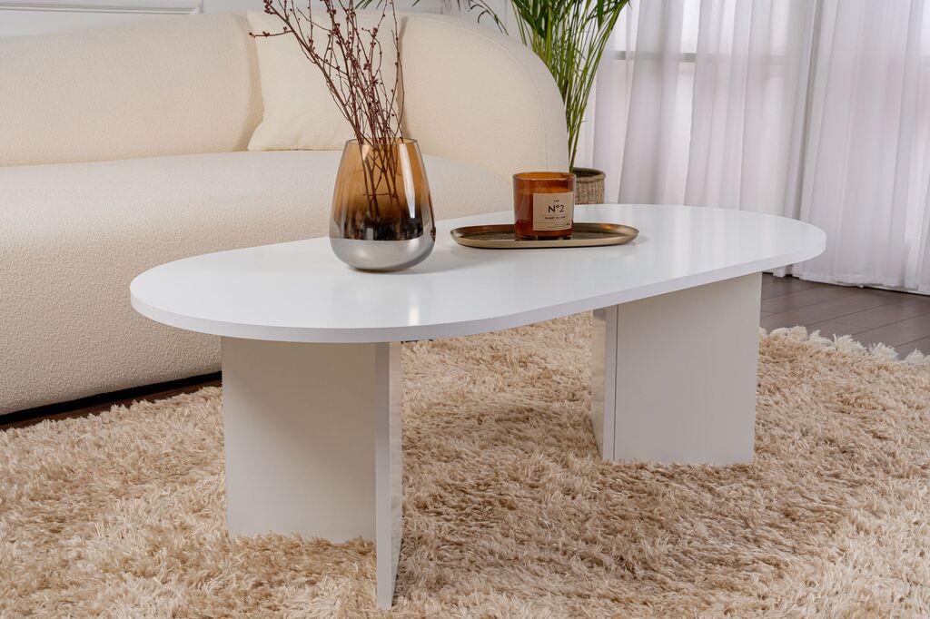 Nordure Klub sto Sable, 119x60x40cm, Bijeli