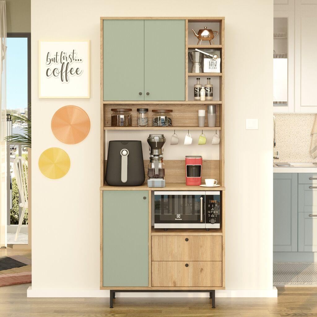 Hanah Home Komoda RE6-SY, 88x205x35.5 cm, Zelena