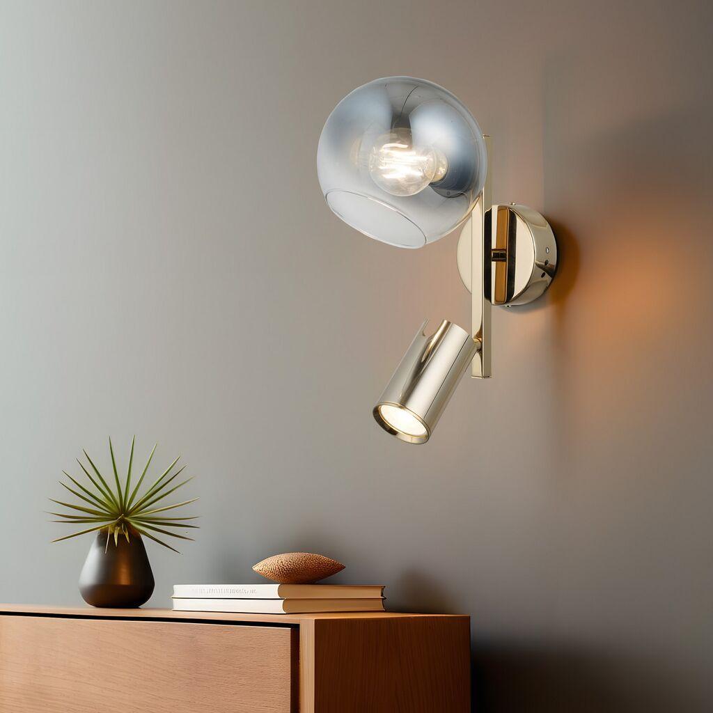 Opviq Zidna lampa Zerde-80-29, O14, 12cm, IP20, Zlatna boja