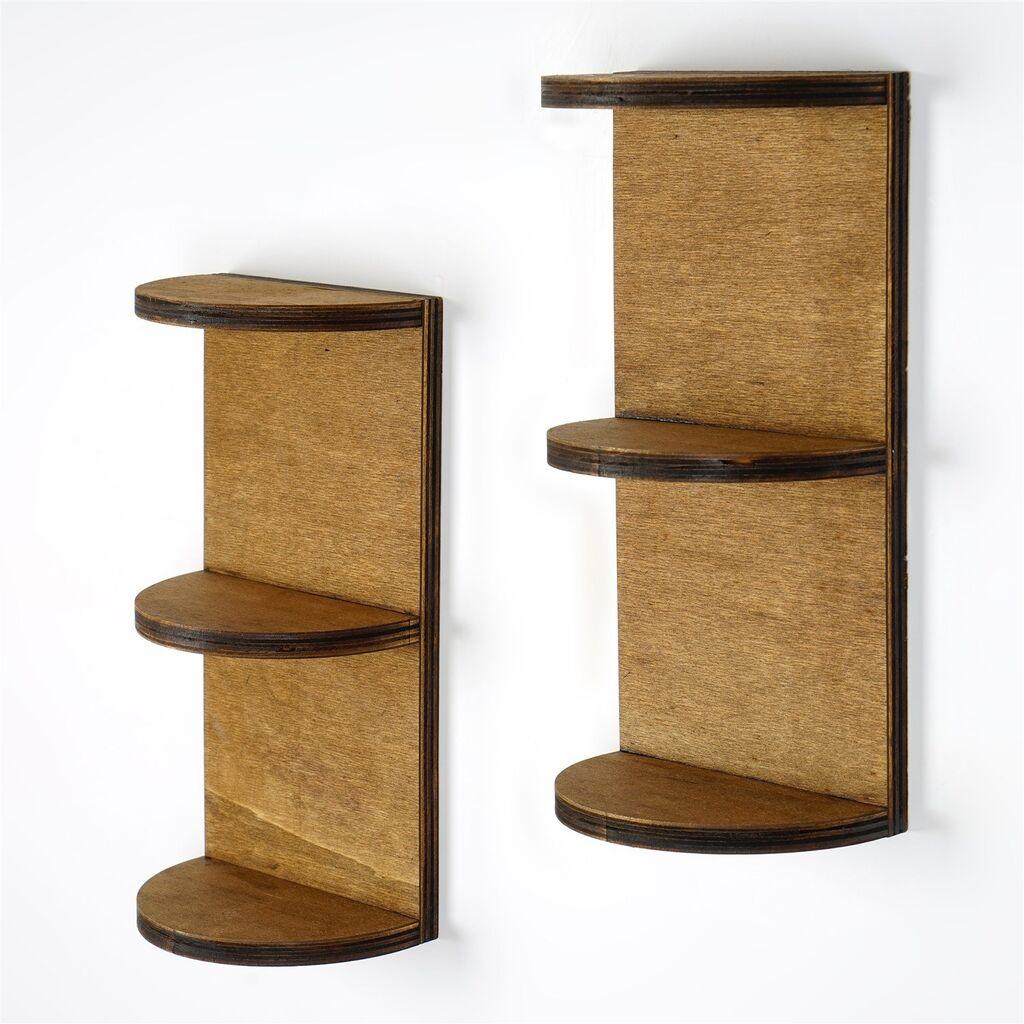 Hanah Home Set zidnih polica Raf259, 30x15x9 cm, 2 komada, Smeđa