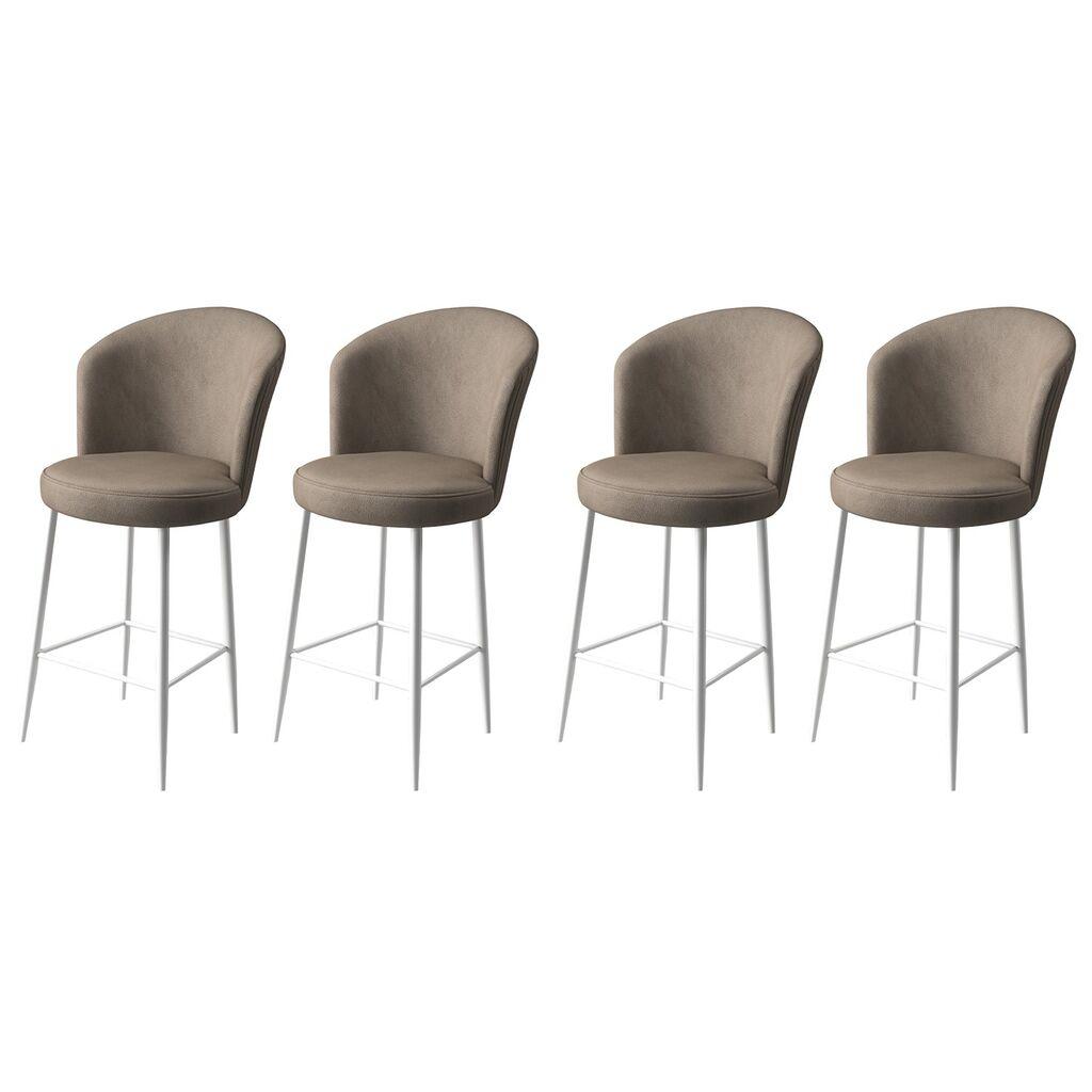 Hanah Home Set barskih stolica Alta, 4 dijela, Bež-bijela
