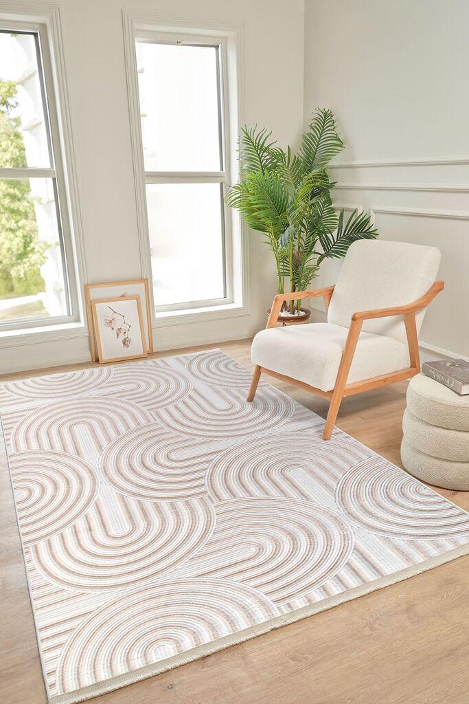 Conceptum Hypnose tepih Boyut By001, 100x200 cm, krem-bijeli