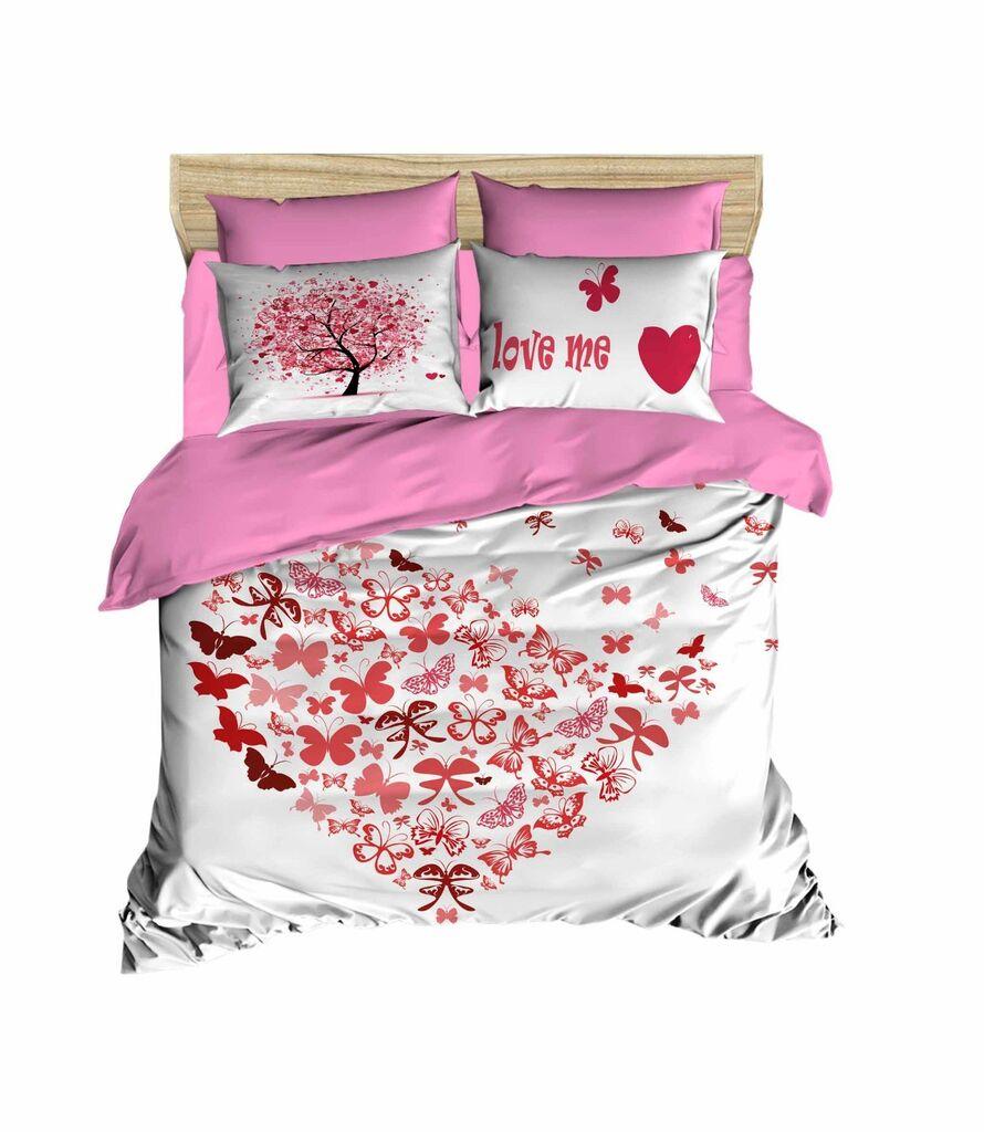 L'essentiel Maison set posteljine 187, 160x220cm, bijelo-roza
