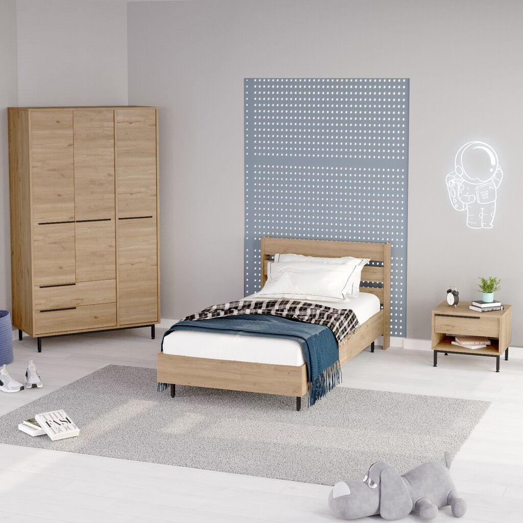 Hanah Home Spavaća soba set za tinejdžere ON23-S, Hrast