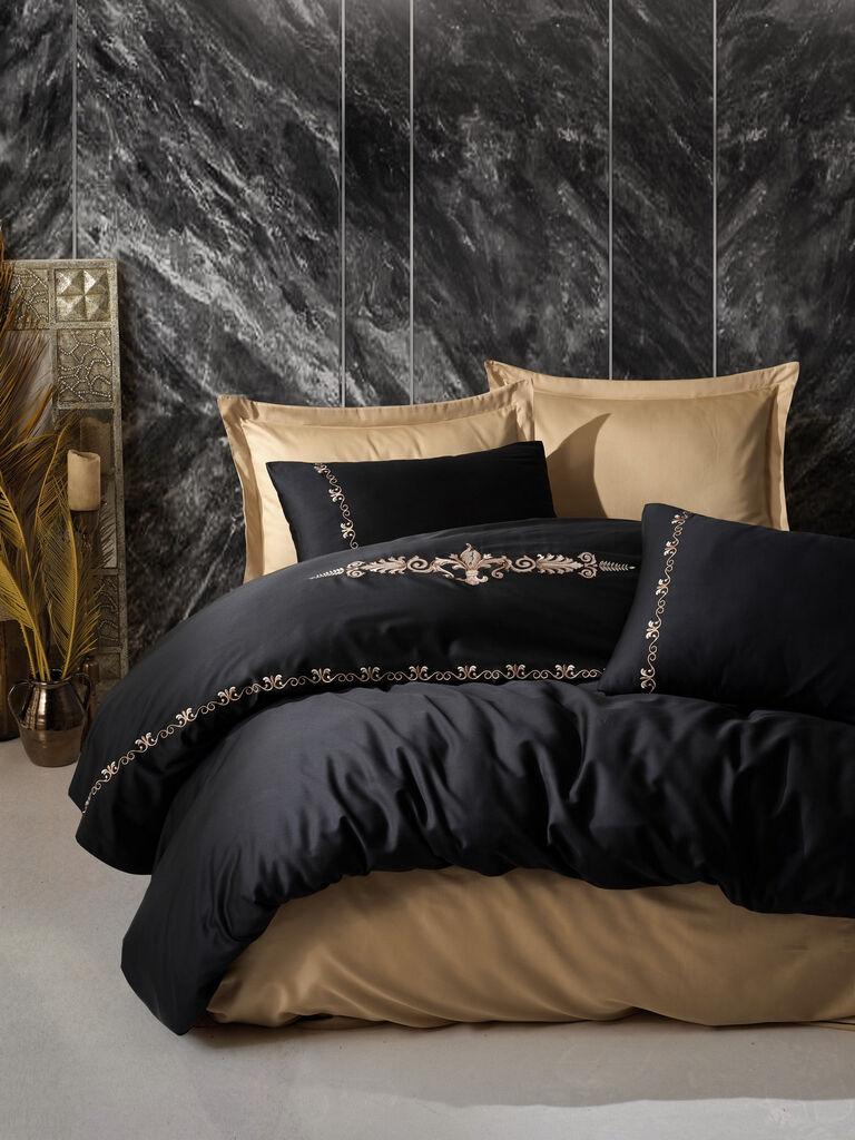 L'essentiel Maison Gloria set posteljine, 240x260 cm, crna