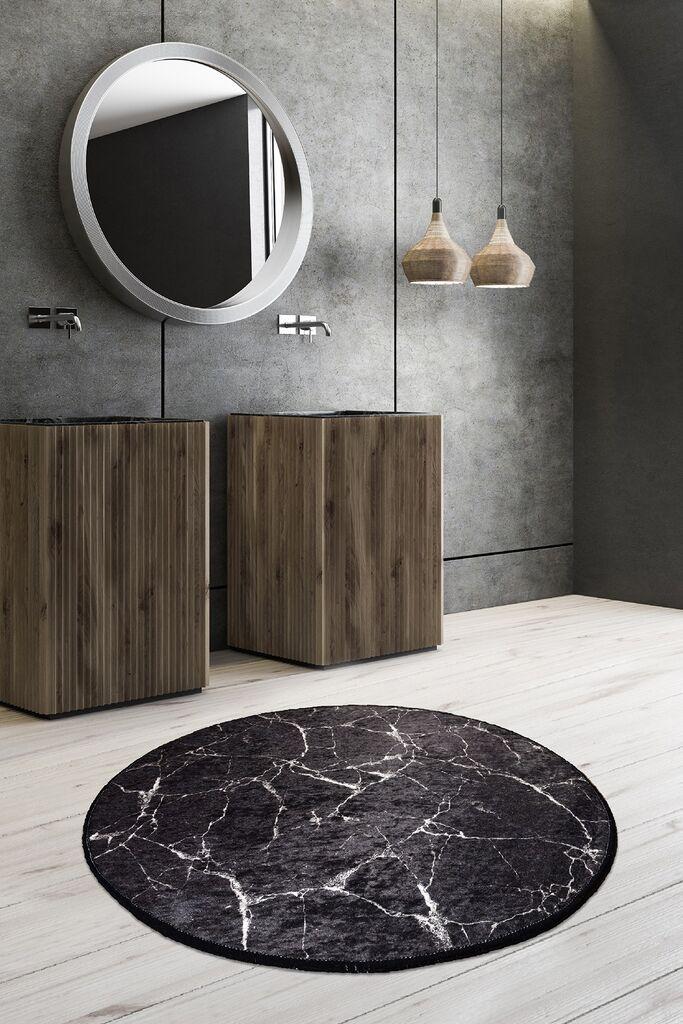 L'essentiel Maison Mermer tepih za kupatilo, 140cm, crna