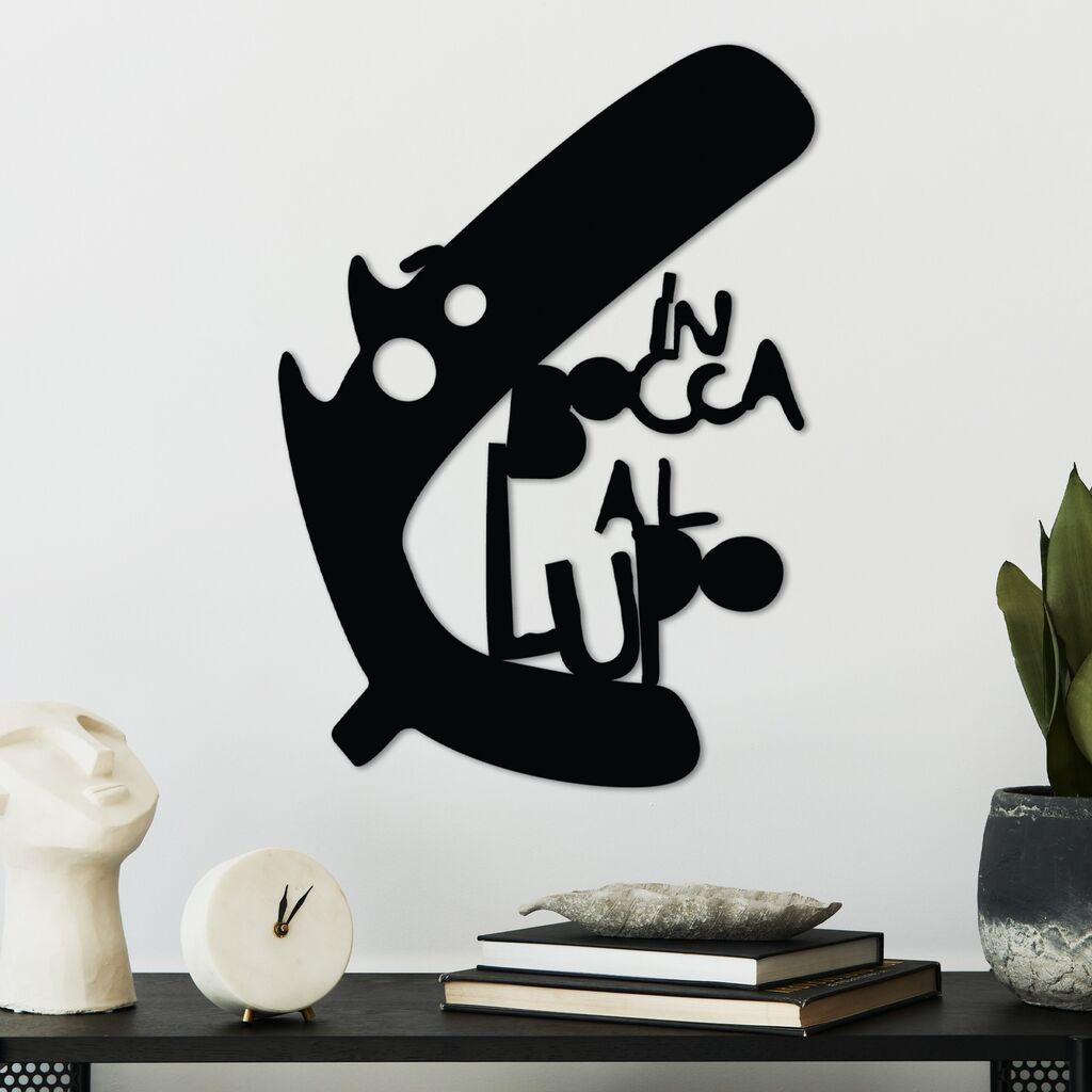Wallity Zidna dekoracija Lupo 3, 40x56 cm, 1,5 mm, Crna
