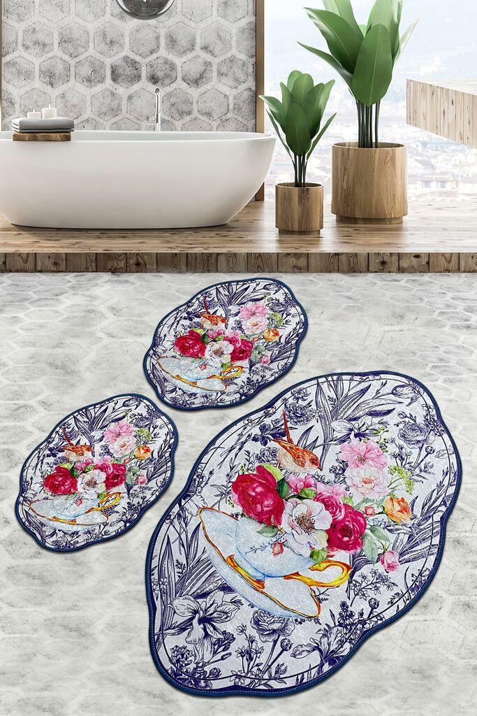 L'essentiel Maison Set od 3 kupaonska tepiha Colorful