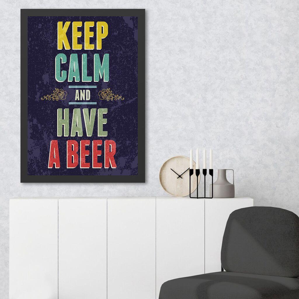 Uokvirena slika Wallity "Imam pivo", 35x45 cm