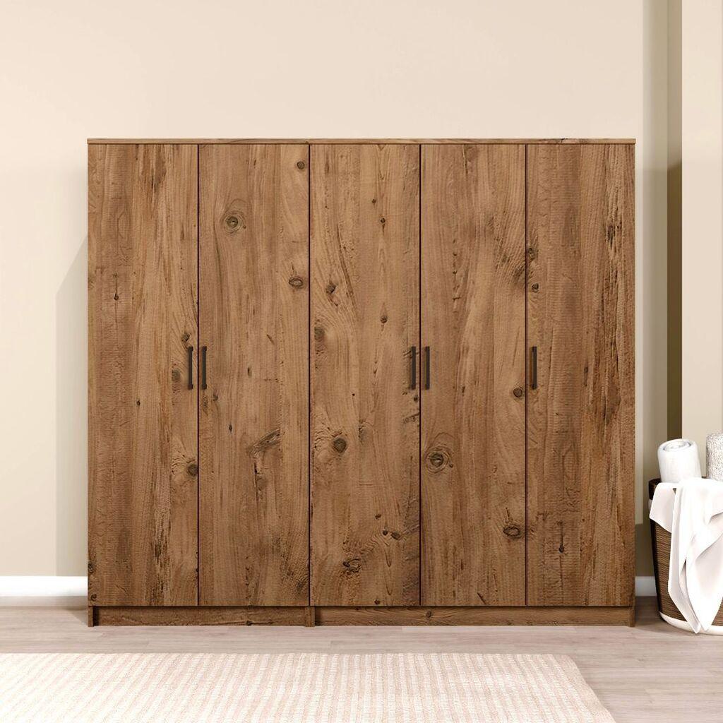 Hanah Home Ormar Kardelen 1600-123, 200x180x51.8 cm, , Smeđa