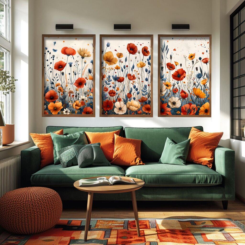 Wallity Dekorativna slika GE258-L, 35x47x3,5cm, 3 dijela
