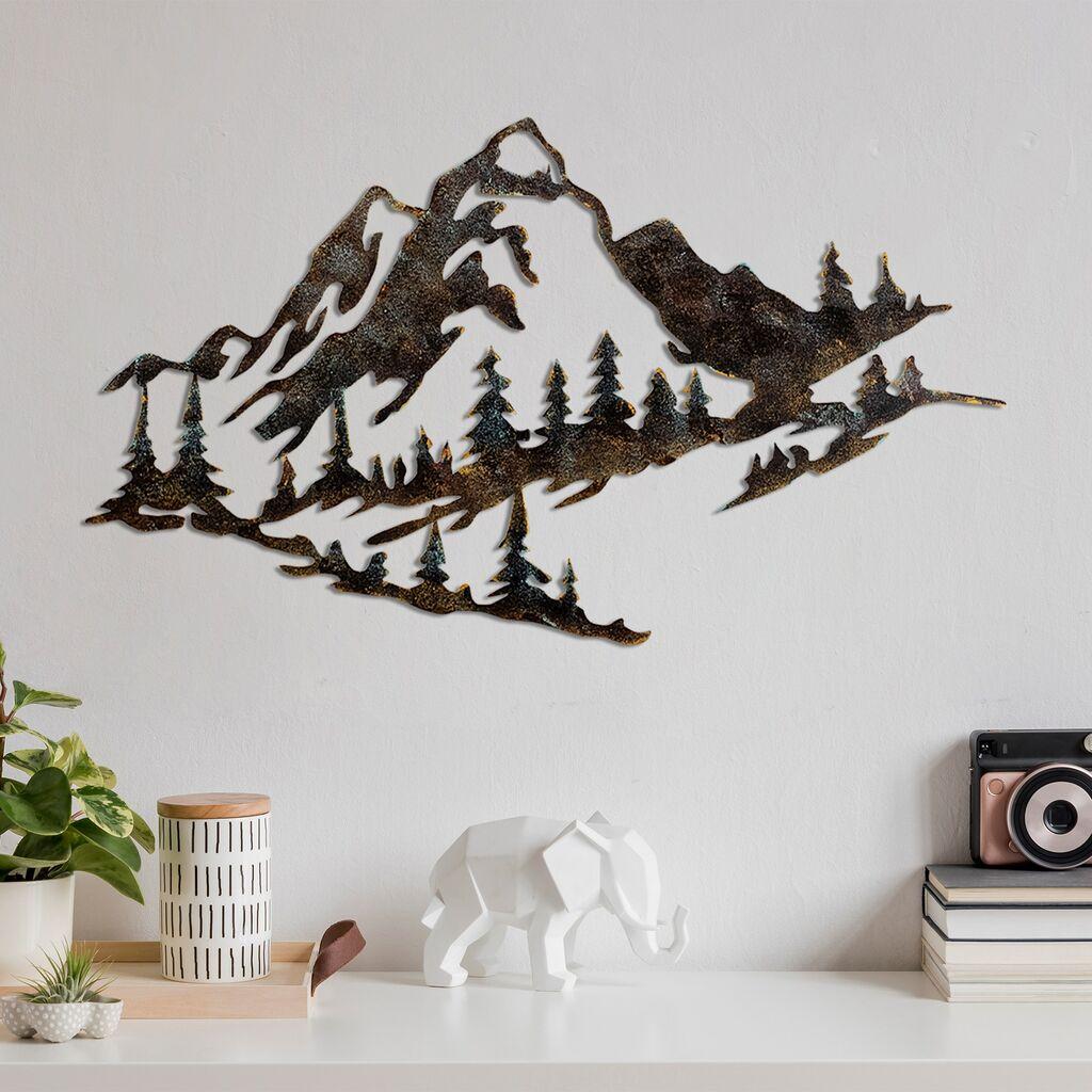 Wallity Zidna dekoracija Planina-1, 70 cmx40 cm, Šarena