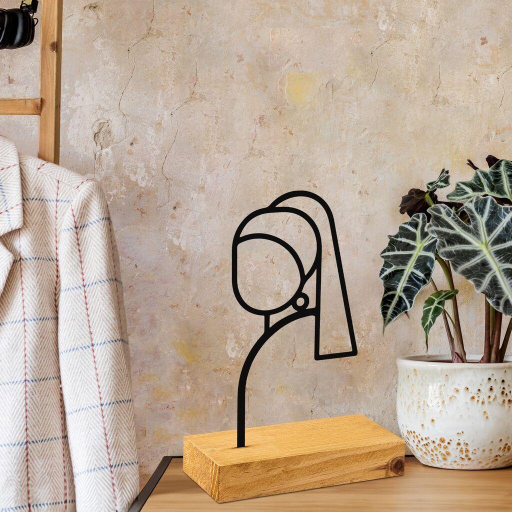 Aberto Design Dekorativna figura Biser, 24x8x17 cm, Crna