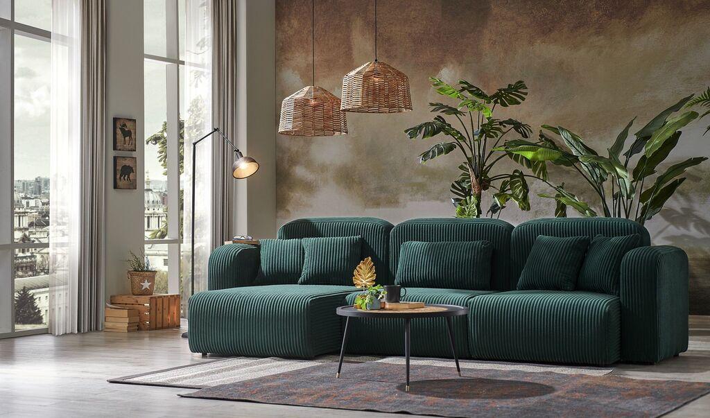 Atelier del Sofa Kutna garnitura Kuba, 135x298x83 cm, Kerozin