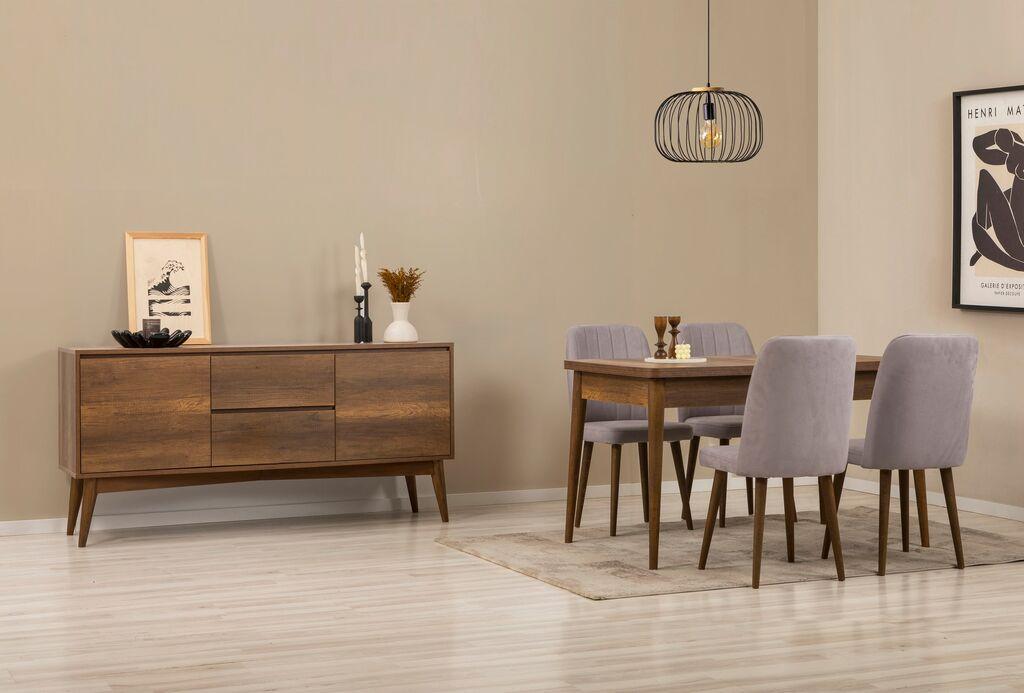 Hanah Home Trpezarijski set Vina 01 0701, Siva
