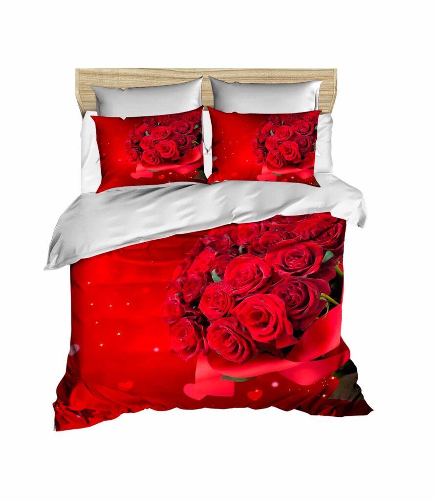 L'essentiel Maison set posteljine 195, 200x220cm, crvena