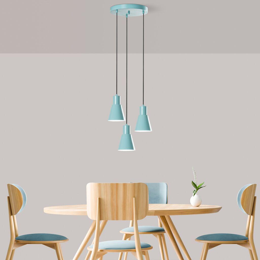 Opviq Luster Konikkem-6357-3, 75-114cm, O40 cm, 3xE27, Tirkizna