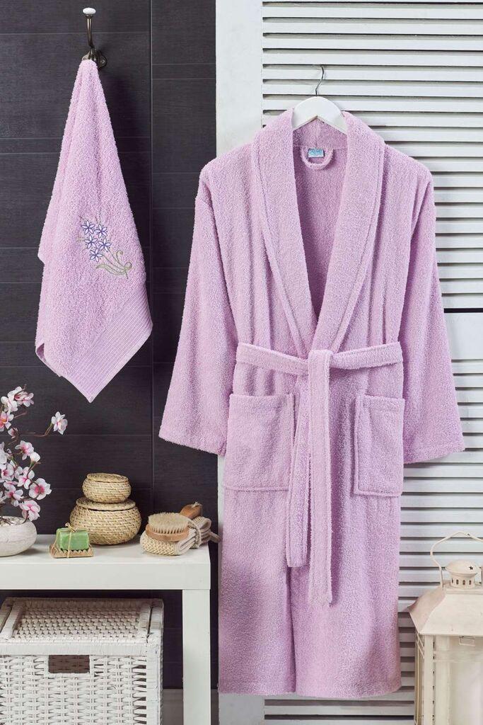 L'essentiel Maison Set Bademantil s ručnikom Cora, ljubičasta