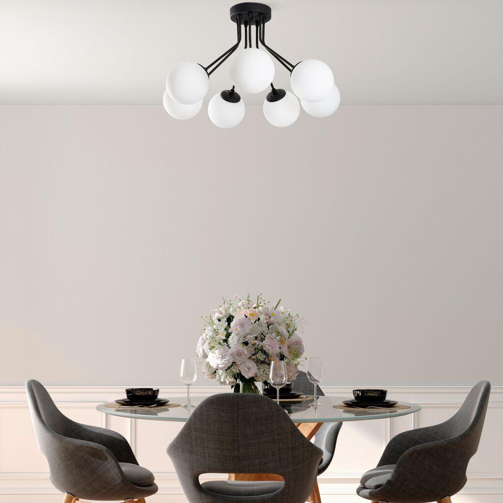 Opviq Luster Orion-13966, 65 cm, IP20, Crno-bijela