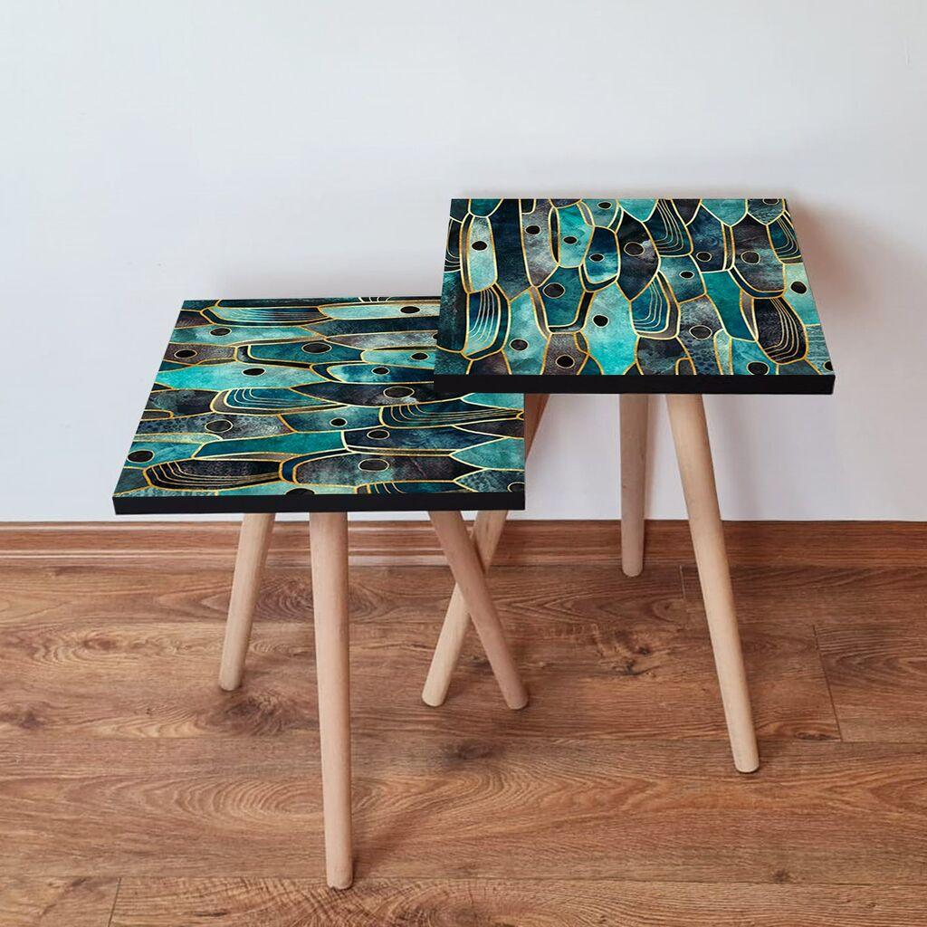 Hanah Home set stolića za kafu 2Shp364, 2 dijela, šareni