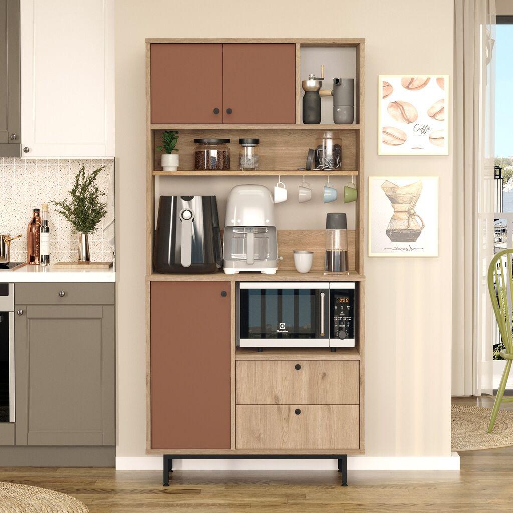 Hanah Home Komoda RE4-SK, 88x180x35,5 cm, Smeđa