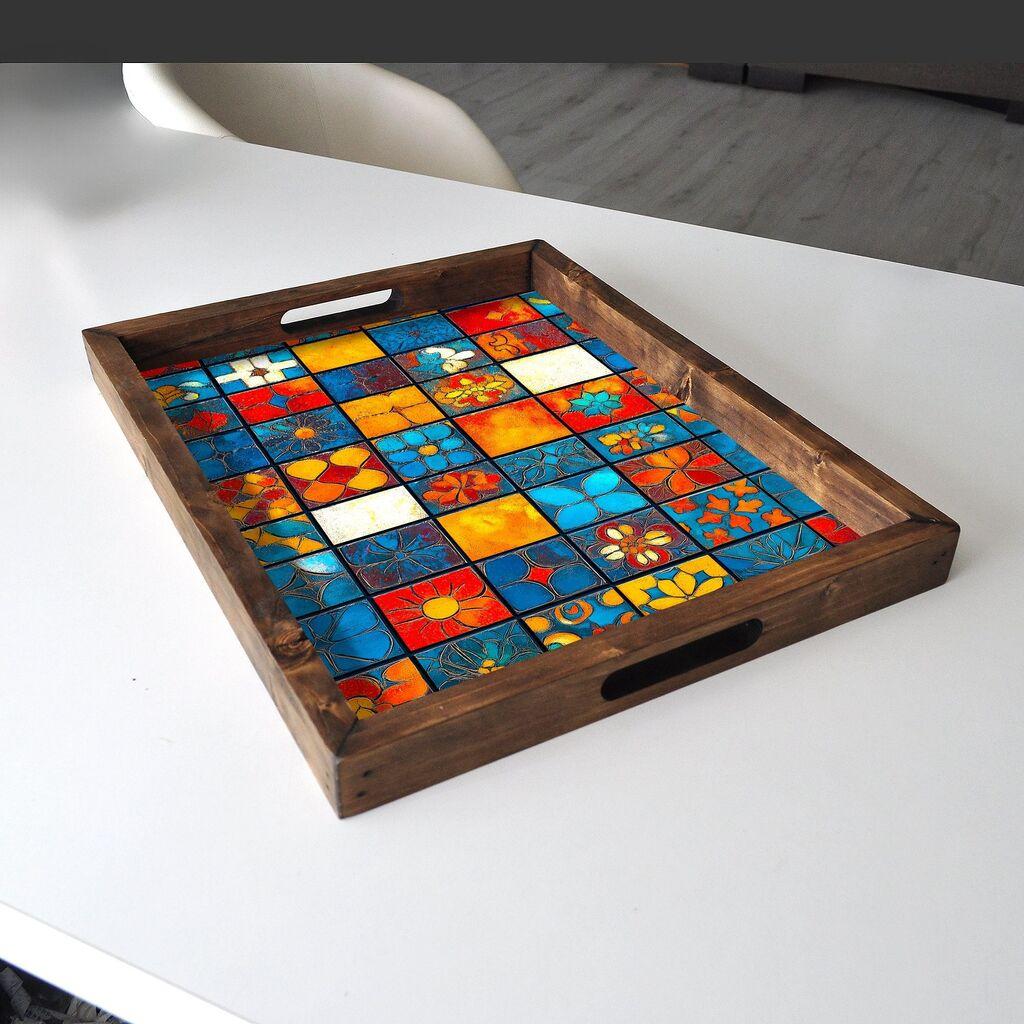 Aberto Design poslužavnik REF018 48 x 38 x 4 cm, šareni
