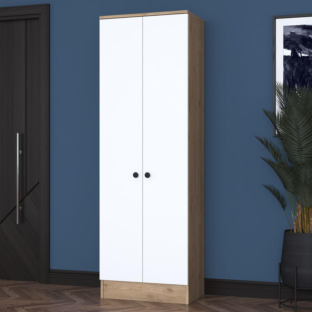 Hanah Home Ormar sa stalkom za cipele P6- M14-2415, 59,8x37,5x182,8 cm, Bijela