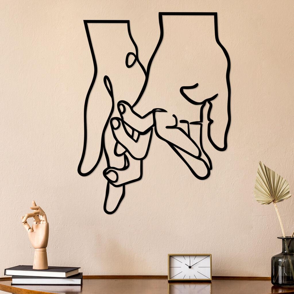 Wallity Zidna dekoracija Pinky Love, 58x76cm, Crna