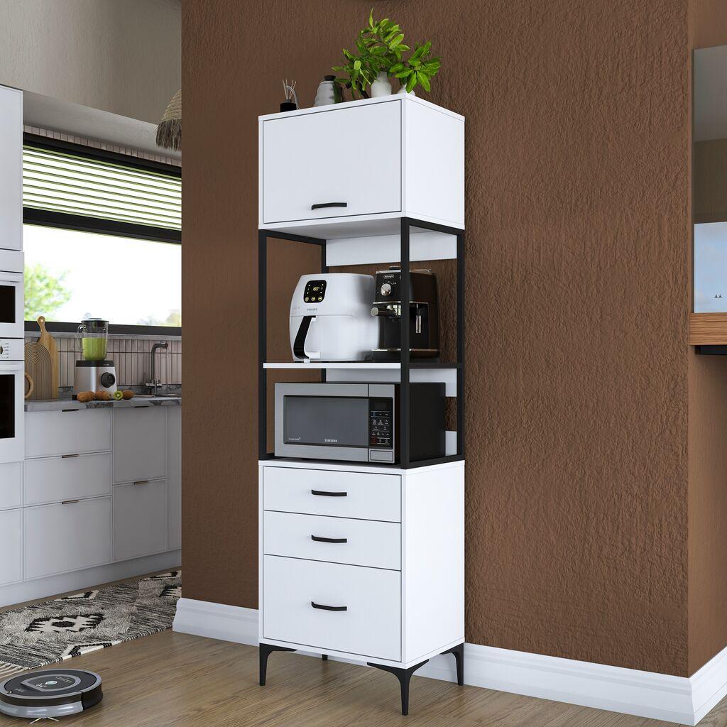 Hanah Home Višenamjenska komoda JE135-3101, 60 x40 x198,6 cm, Bijela