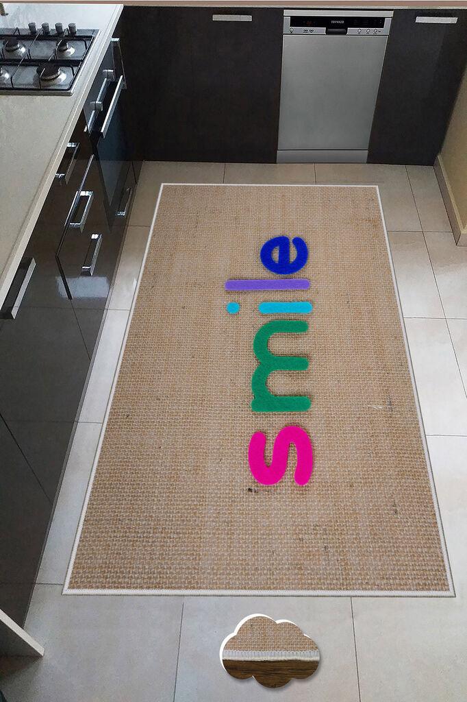 Conceptum Hypnose Tepih Wookece205, 100x300 cm, Bijelo-crni