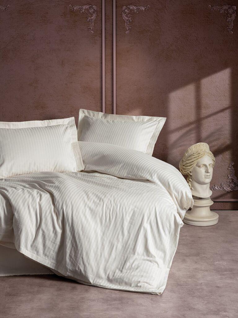 L'essentiel Maison set posteljine Stripe, 200x220 cm, krem