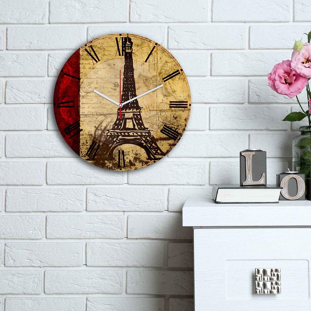 Zidni sat Wallity MDF 30cm šareni