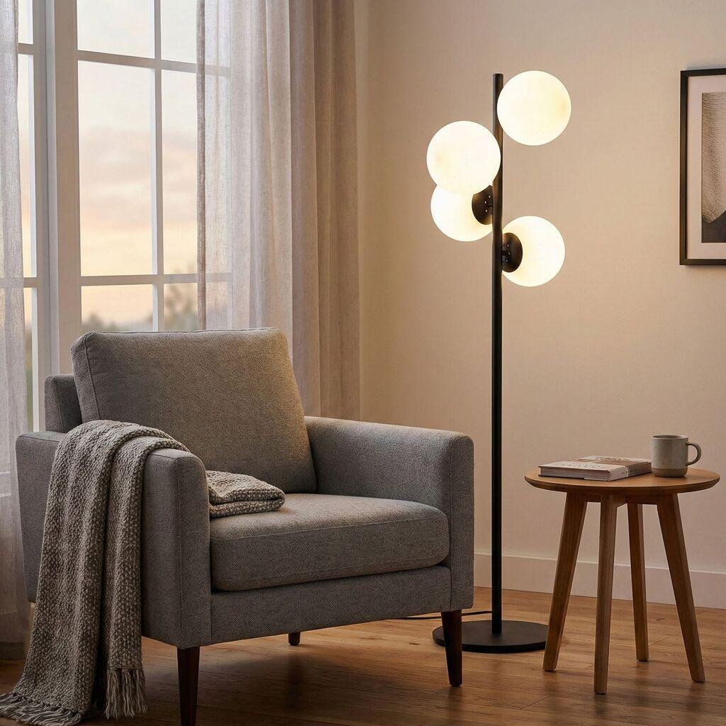 Opviq podna lampa Faze-NT-115-1, 130 cm, 4 x E27, crna