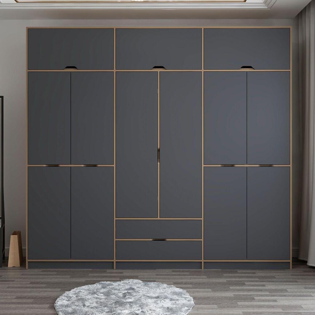 Hanah Home Ormar Elina-8910, 277x253x52 cm, Antracit