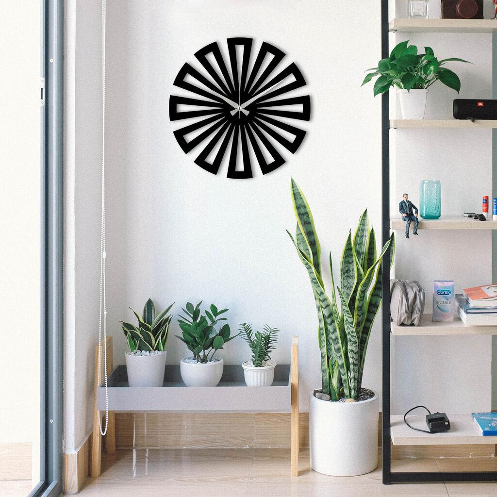 Zidni sat Wallity 48x48cm Crni